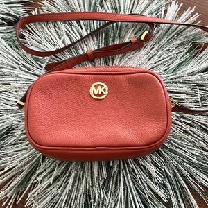 Michael Kors Red Crossbody Bag with Adjustable Strap